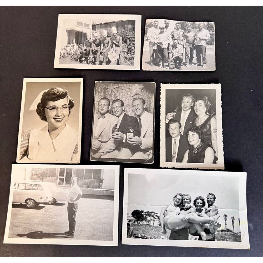 Set of 7 Vintage 1950’s Gay & Lesbian Interest Black & White Photos